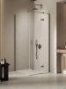 New Trendy Nesta Gunmetal Brushed kabina 120x90x200 cm prawa wspornik równoległy grafit szczotkowany/szkło przejrzyste K-4752